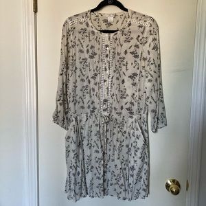 Club Monaco silk shirt dress size 6
